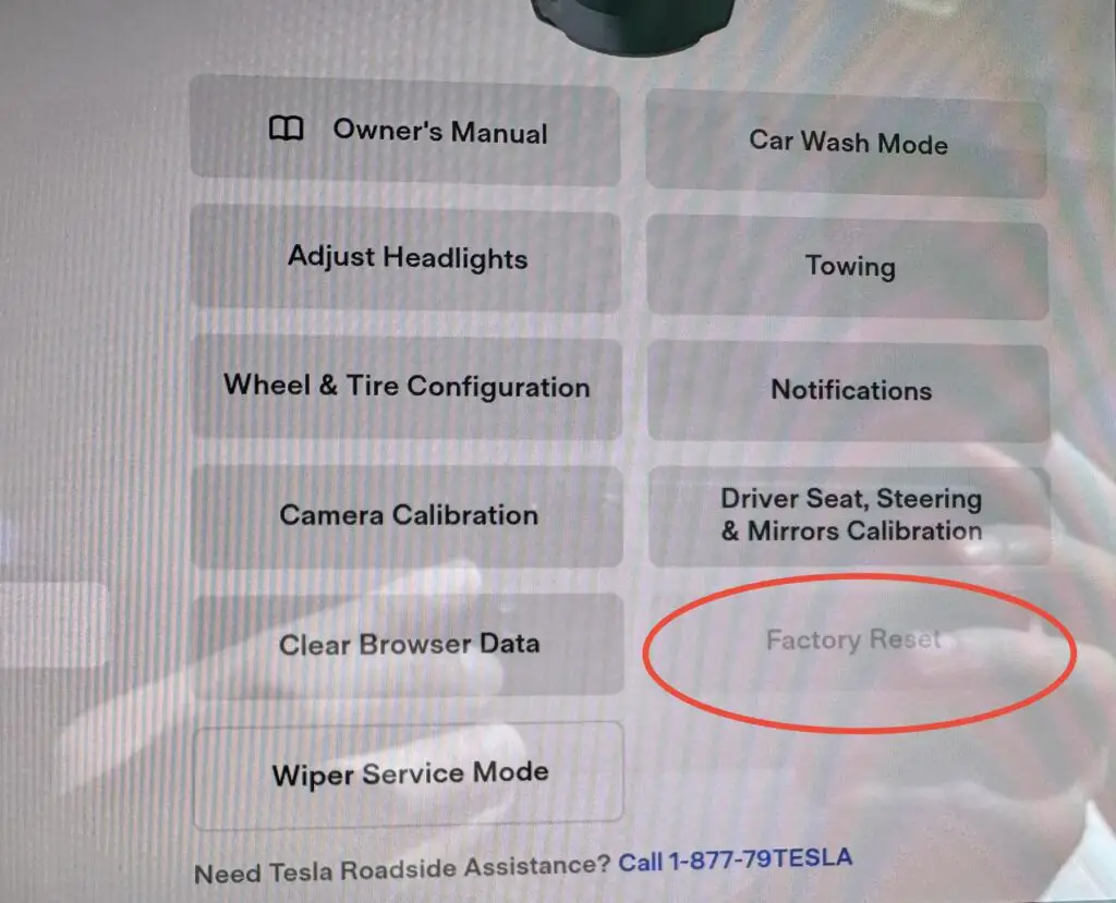 How to Fix Tesla Factory Reset Button Greyed Out?