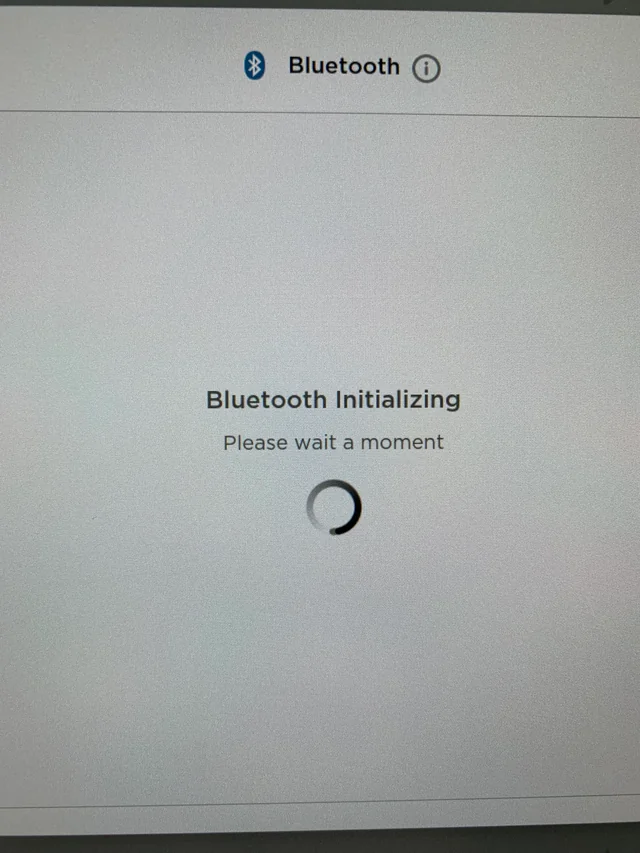 Tesla Bluetooth Initializing